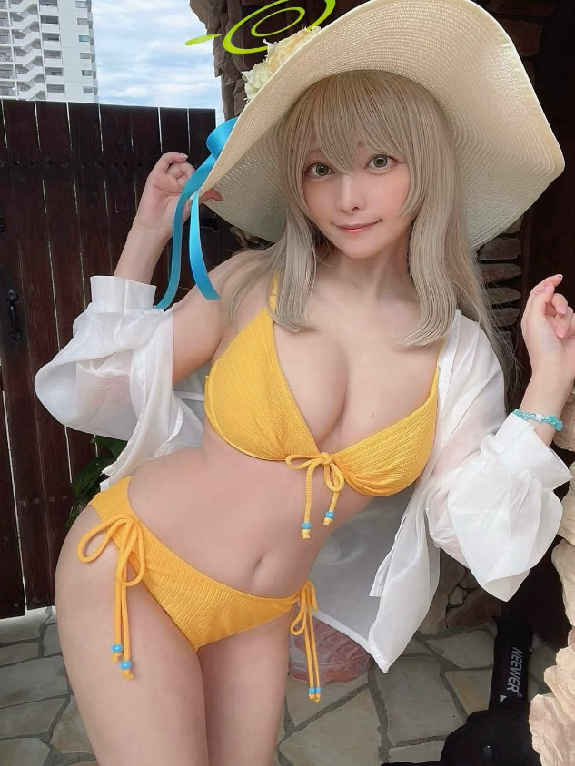 ノノミ　ブルーアーカイブ　コスプレ　水着 Amazon.co.jp: ブルーアーカイブ 十六夜ノノミ 水着コスプレ衣装
